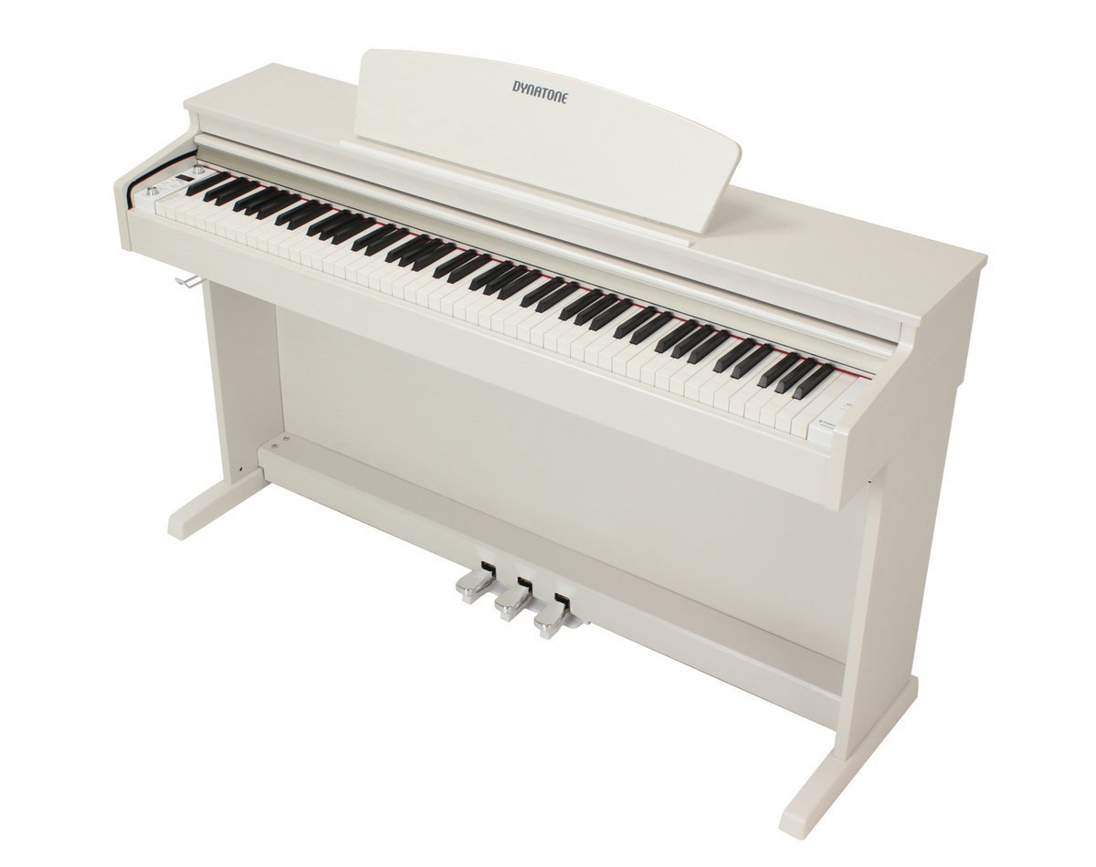 Pianino cyfrowe Dynatone SLP-175 WH + ŁAWA + LEKCJE GRY GRATIS - miniatura
