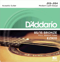 Struny do gitary akustycznej D'Addario EZ920 Bronze 12-54
