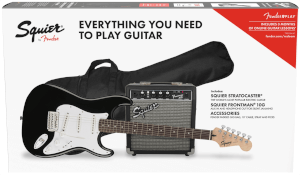 Zestaw gitarowy Squier by Fender FSR Strat PK LRL 10G BLK